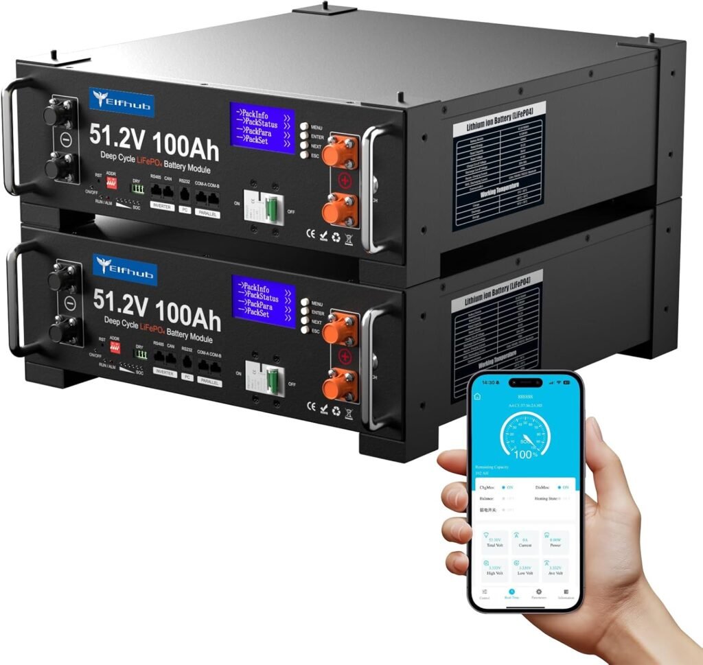 12V 200Ah LiFePO4 PLUS lithium battery with USB port, deep cycle battery with improved 100A BMS, max. 1280W power, up to 15,000 cycles for RVs, solar power, trolling motors, and camping