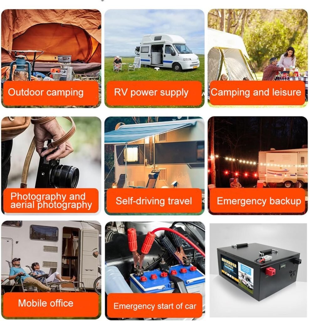 12V 24V Tourist Sightseeing Car Lithium Battery 100AH ​​200AH 300AH 400AH 500AH LiFePO4 Battery Outdoor Photovoltaic Energy Storage RV Battery,12V 100AH