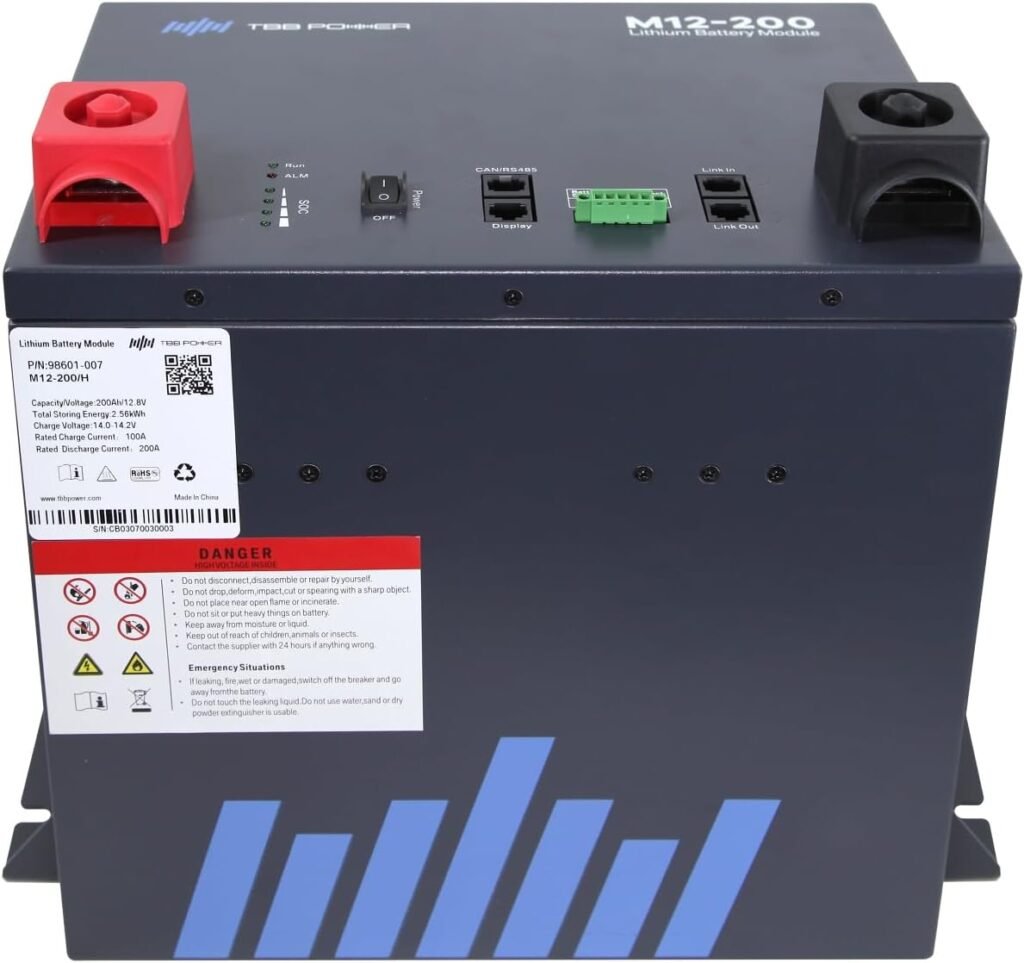 200Ah 12V TBB Power Lithium Iron Phosphate Battery with Heating  300A BMS for Leisure, Solar, Wind and Off-grid applications