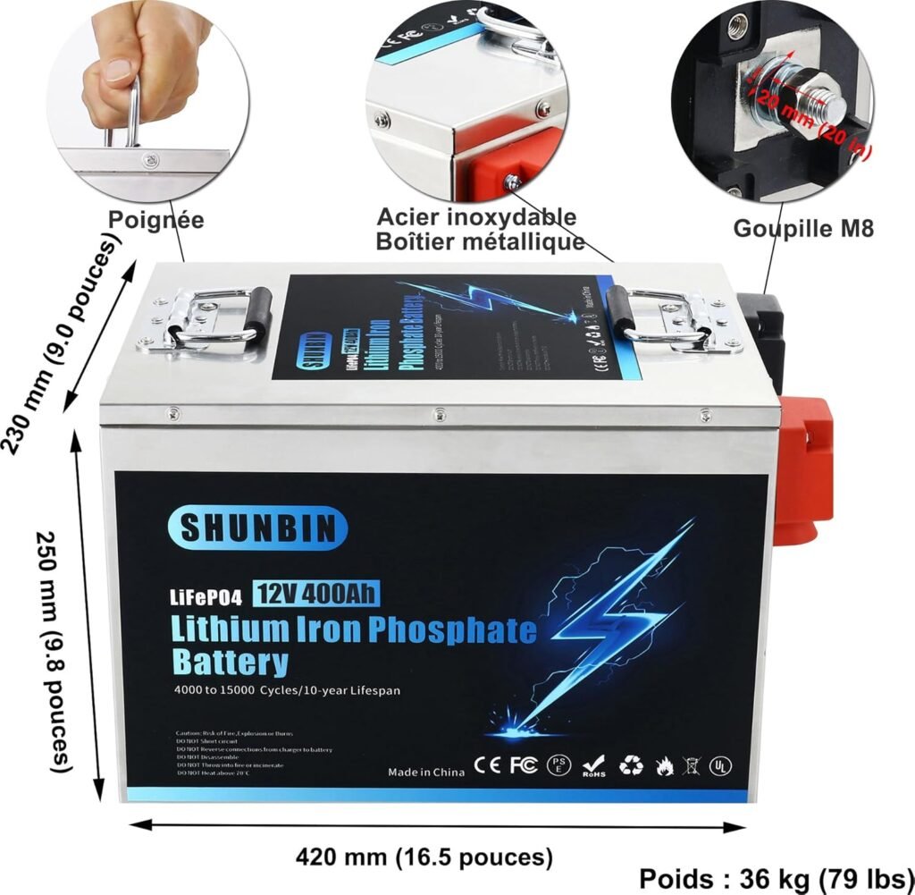 Lifepo4 100ah 200ah 300ah 400ah 12V Lithium ion Battery for Solar System/Motor Home/Boat/Golf Carts car battery (12V 400ah ×1pcs)