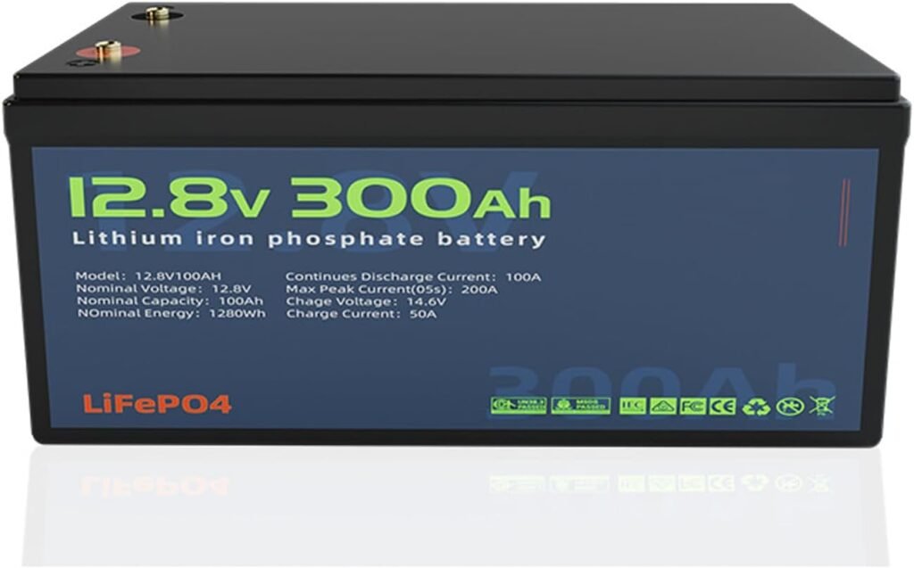 Lithium Battery 12V 50Ah 100Ah 150Ah 200Ah 300Ah LiFePO4 Batteries with BMS 12.8V Rechargeable Lithium Iron Phosphate Battery for Solar Marine Trolling Motor
