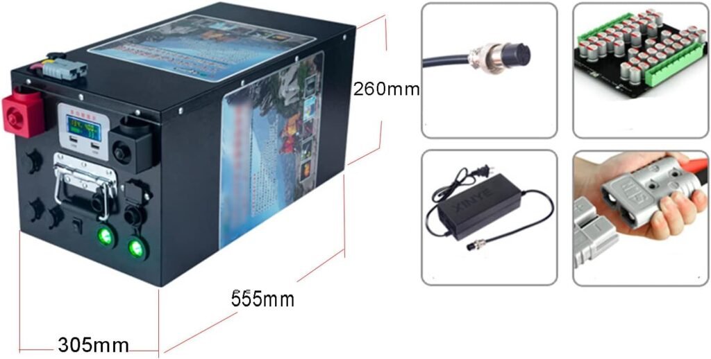 TGHY 12V 200Ah LiFePO4 Battery, Rechargeable Lithium Iron Phosphate Battery, Built-in 100A BMS, 4000 Deep Cycles 10-Year Lifetime, Perfect for RV, Camping, Solar, Home