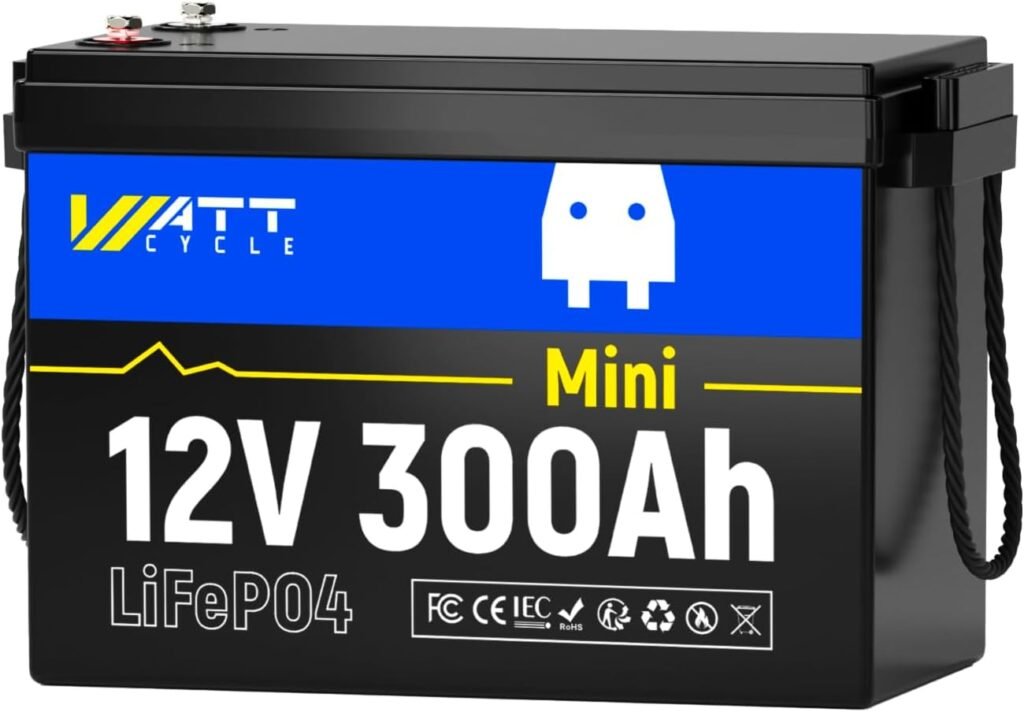WattCycle 12V 280Ah LiFePO4 Lithium Battery, EVE A+ Cells, 200A BMS, Low Temperature Protection, for Solar  RV