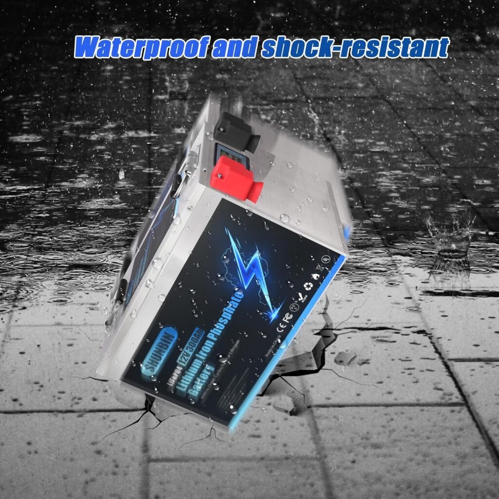 Lifepo4 12V 300Ah 3600Wh with 200A BMS Lithium Iron Phosphate Batteries Equipped with waterproof, anti-drop and high temperature resistance for Solar System/Motorhome/Boat/Golf Carts