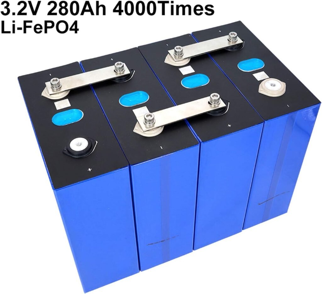 LiFePO4 3.2V 280Ah Cells for 12V 280Ah Home Solar Energy Storage System RV Battery with Bus Bars 4PCS/LOT