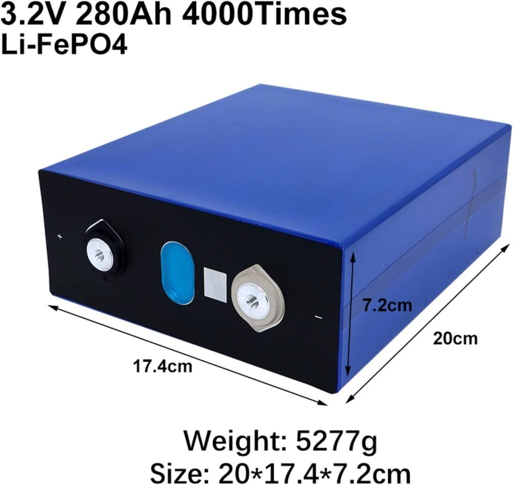 LiFePO4 3.2V 280Ah Cells for 12V 280Ah Home Solar Energy Storage System RV Battery with Bus Bars 4PCS/LOT
