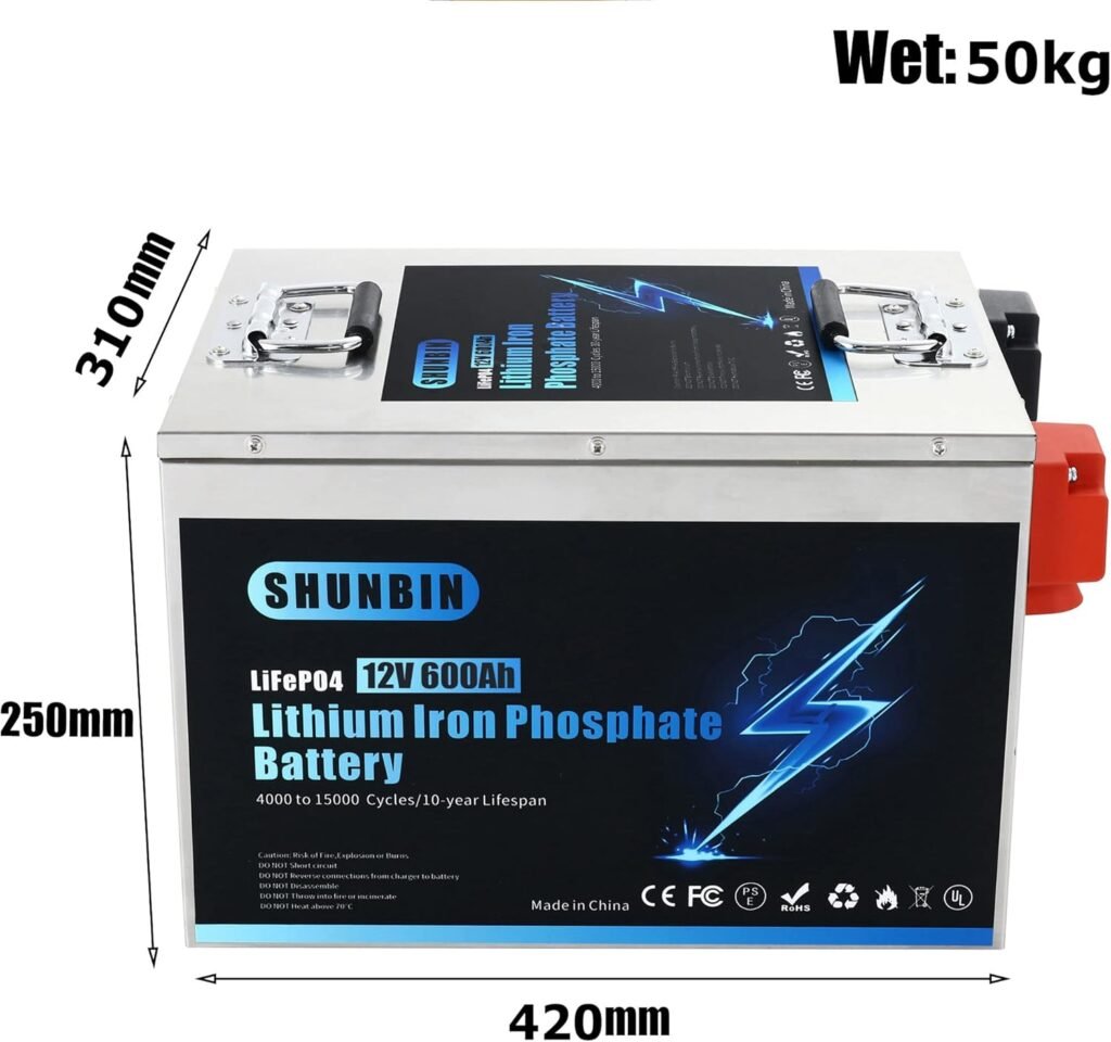 Lifepo4 600ah 12V Lithium iron phosphate battery for Solar System/Motor Home/Boat/Golf Carts/RV car battery Waterproof 12V lifepo4 battery With fast charger