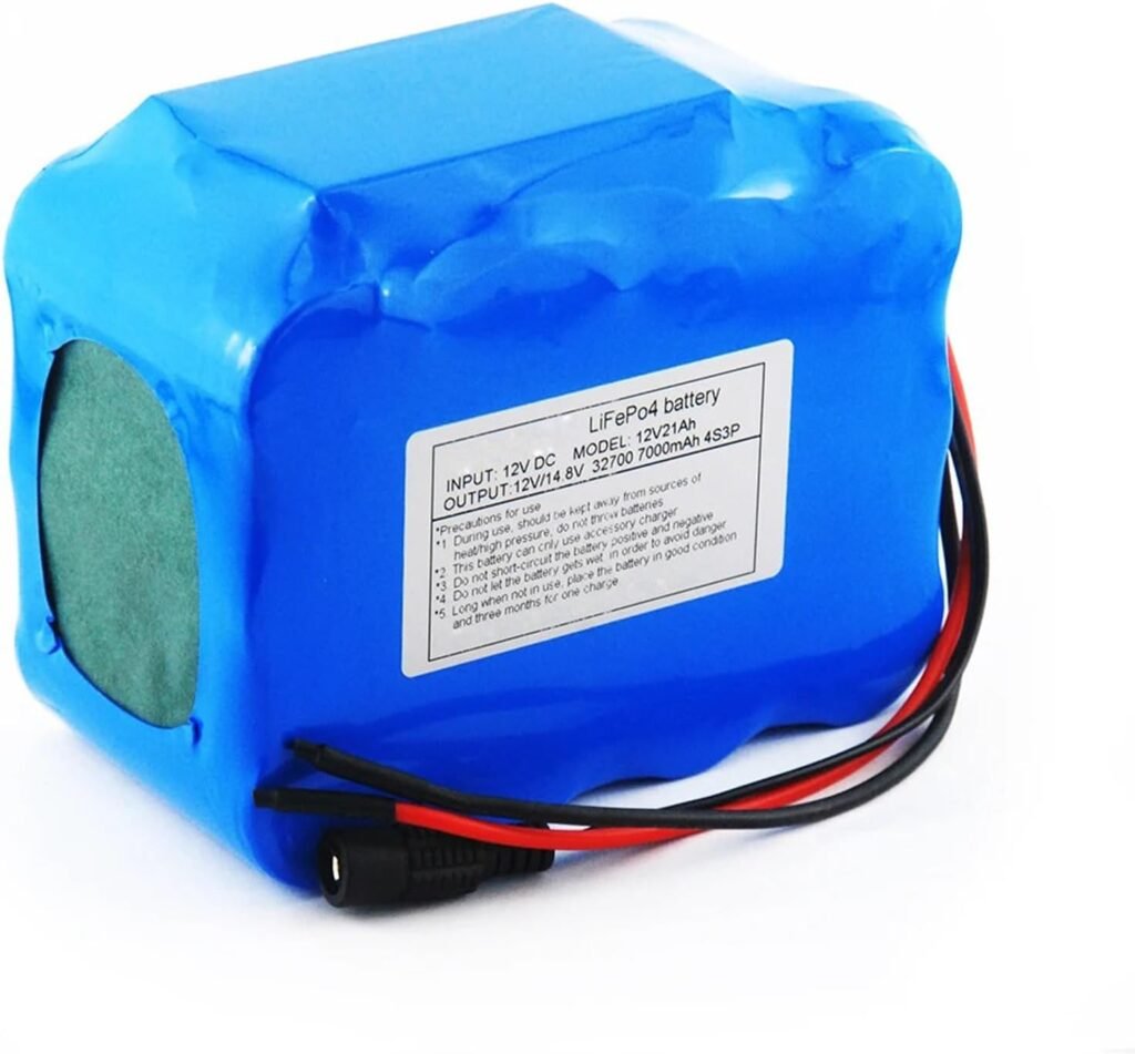 12V DC 20Ah LiFePO4 Lithium Battery Pack Li-Ion Rechargeable Battery Portable Waterproof Battery for 12V Power Equipments