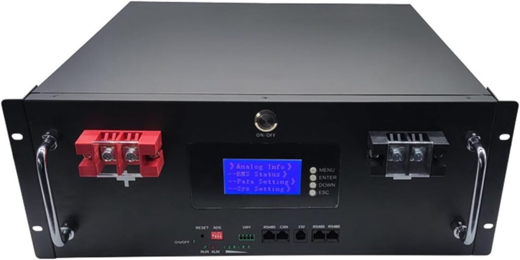 48 Volt LiFePO4 Lithium Ion Batteries 48V 16S 50AH 100Ah 200Ah 100A BMS Communication via CAN/RS485 Use for Solar Wind RV Marine Golf Cart Emergency Energy Storage