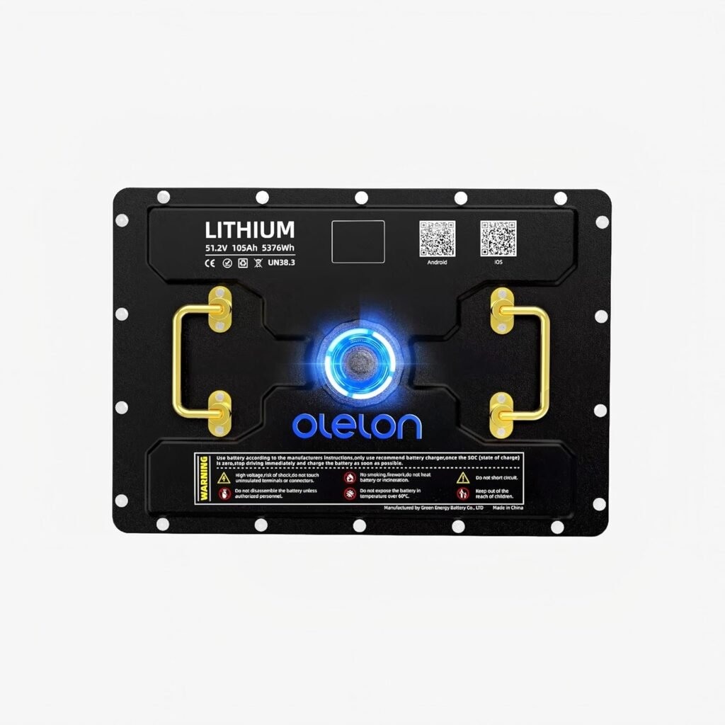 51.2V 105Ah LiFePO4 Golf Cart Lithium Battery, 5.3kWh Capacity, Bluetooth Enabled, IP67 Waterproof Rating, Smart Battery Management System 51.2V 105Ah LiFePO4 Golf Cart Lithium Battery, 5.3kWh Capacity, Bluetooth Enabled, IP67 Waterproof Rating, Smart Battery Management System