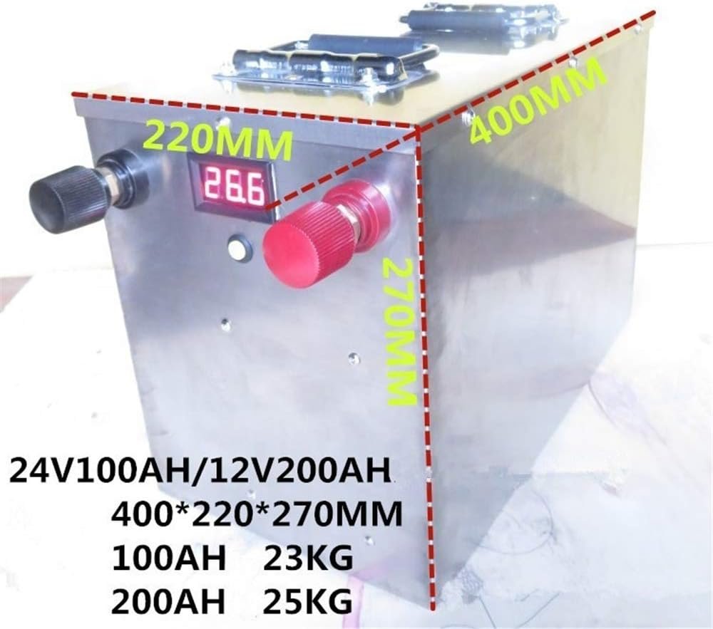 Lifepo4 100ah 200ah 300ah 400ah 500ah 24V Lithium ion Battery for Solar System/Motor Home/Boat/Golf Carts car battery Waterproof 24V lifepo4 battery (24V 200AH ×1set with Quick charger)