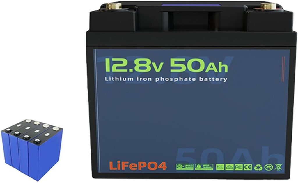 Lithium Battery 12V 50Ah 100Ah 150Ah 200Ah 300Ah LiFePO4 Batteries with BMS 12.8V Rechargeable Lithium Iron Phosphate Battery for Solar Marine Trolling Motor
