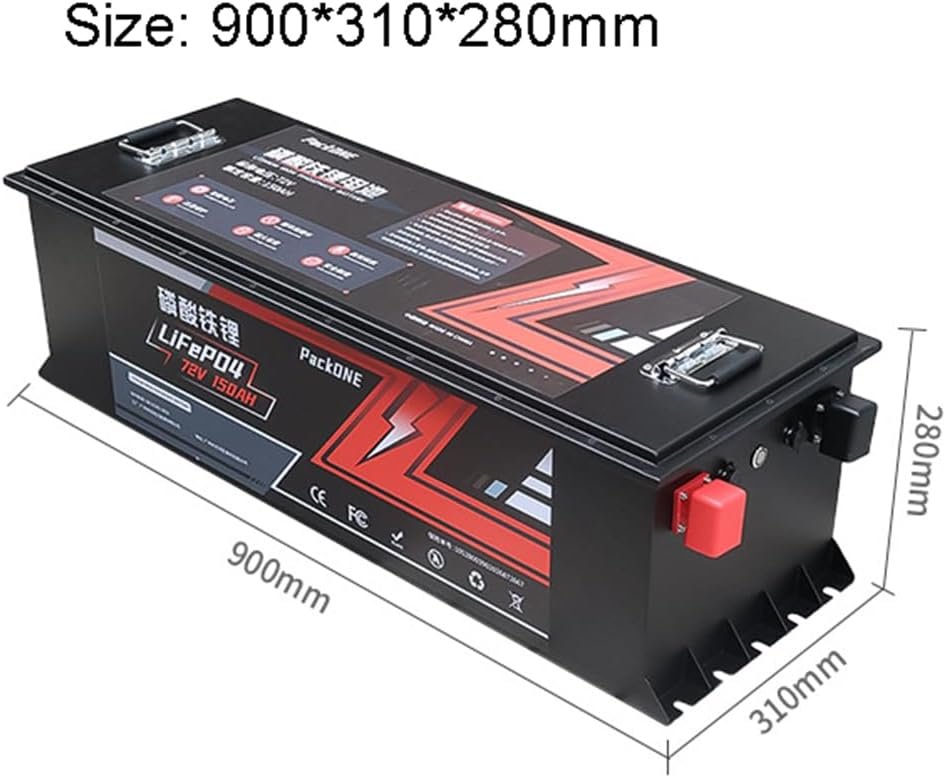 51.2V 72V 105Ah 150Ah 210Ah LiFePO4 Lithium Iron Phosphate Golf Cart Battery 4000+ Cycles Rechargeable LiFePO4 Battery for Tourist Sightseeing Bus