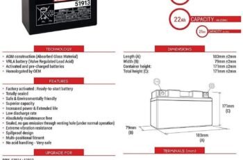 COMPATIBLE WITH BMW K 1100 RS ABS 1100 dal 1992 al 1996 BATTERY 51913 12-19 BL-BS SLA MAX BS READY TO ASSEMBLE CHARGED-ACTIVATED 21AH 12V 183X79X171MM BATTERIES WITHOUT MAINTENANCE
