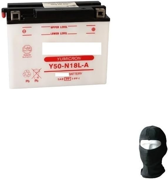Compatible with Harley Davidson FLHS Sport Glide 1982-1982 Yuasa battery ready to use Y50-N18L-A V / Ah batteries to start motorcycle, motorcycle, scooter, specifications