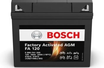Bosch FA120 – AGM Motorcycle Battery – 12V 250A 18Ah – Suitable for motorcycles, motorbikes, enduros, scooters, quads, jet skis – Compatible M4F45, M4F41, 51814, 51913, BT19BL-BS, BT19BL