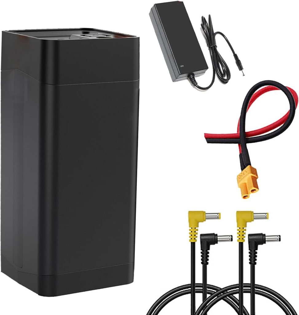 LiFePO4 Battery 12.8V 12000mAh Lithium Battery Pack 25.6V 6000mAh Outdoor Portable Batteries with Charge for Audio Equipment/Cameras/Monitors