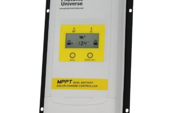 Photonic Universe 20A dual battery MPPT solar charge controller with LCD display for solar panels up to 260W (12V battery system) / 520W (24V battery system)