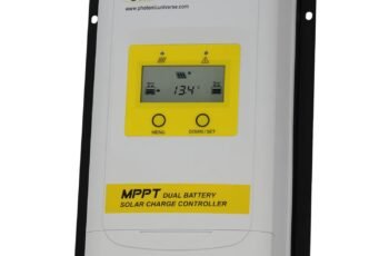 Photonic Universe 30A Dual Battery MPPT Solar Charge Controller with LCD Display for Solar Panels up to 390W (12V System) / 780W (24V System)