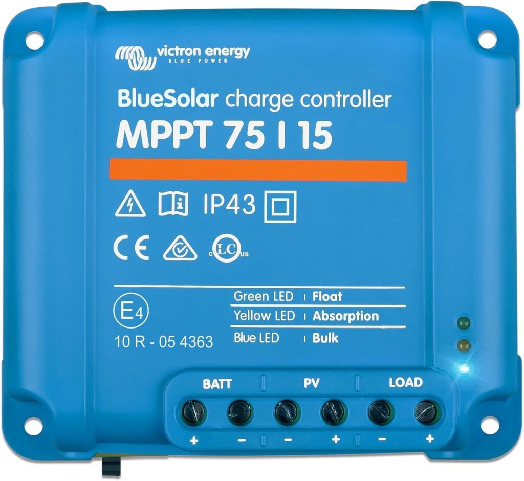 Victron Energy BlueSolar MPPT Solar Charge Controller - MPPT Charge Controller for Solar Panels - 75V amp/24-Volt          [Energy Class A+++]