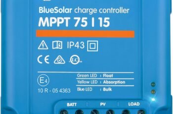 Victron Energy BlueSolar MPPT Solar Charge Controller – MPPT Charge Controller for Solar Panels – 75V 15 amp 12/24-Volt          [Energy Class A+++]