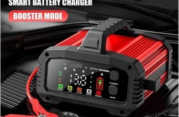 Smart Battery Charger With Car Booster Function For Lead Acid AGM GEL LiFePo4 8 Stage Pulse Repair Digital Display (Yellow) Review